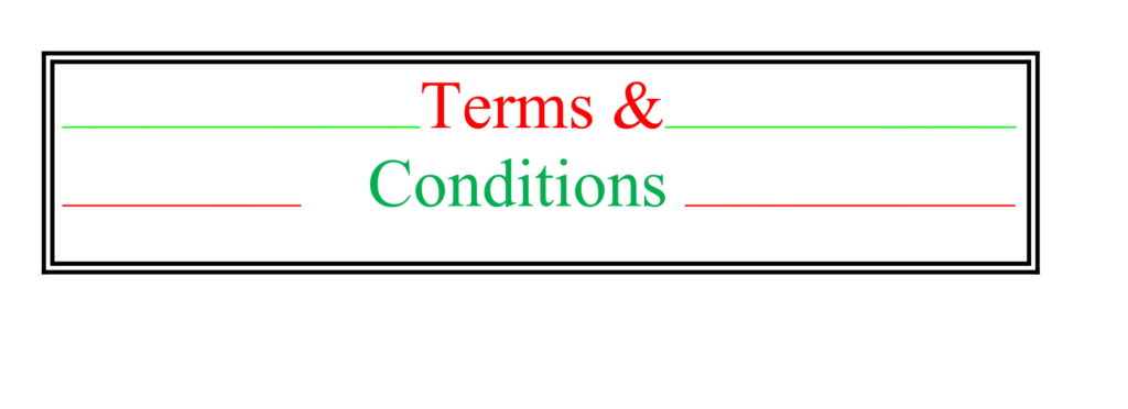 Terms and Conditions