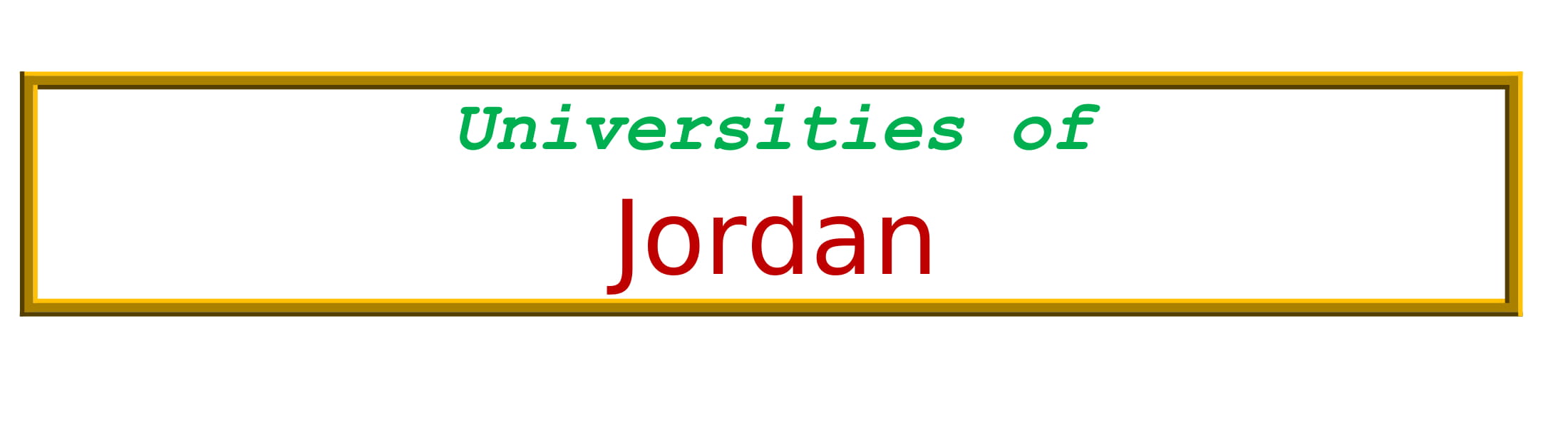 Universities in Jordan