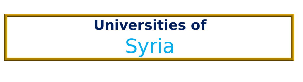 List of Universities in Syria