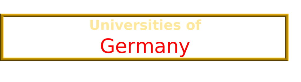 List of Universities in Germany