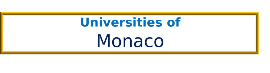 List of Universities in Monaco