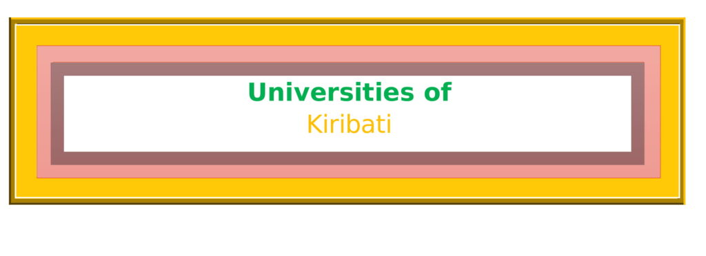 List of Universities in Kiribati