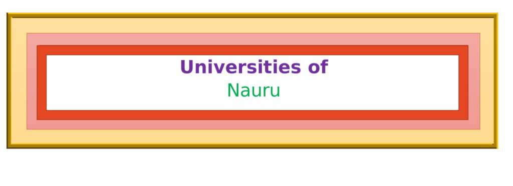 List of Universities in Nauru